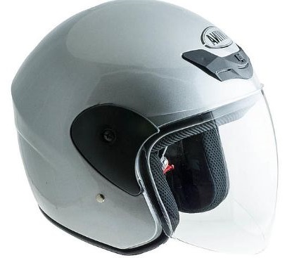 Moto helma na skútr Awina stříbrná TN8661