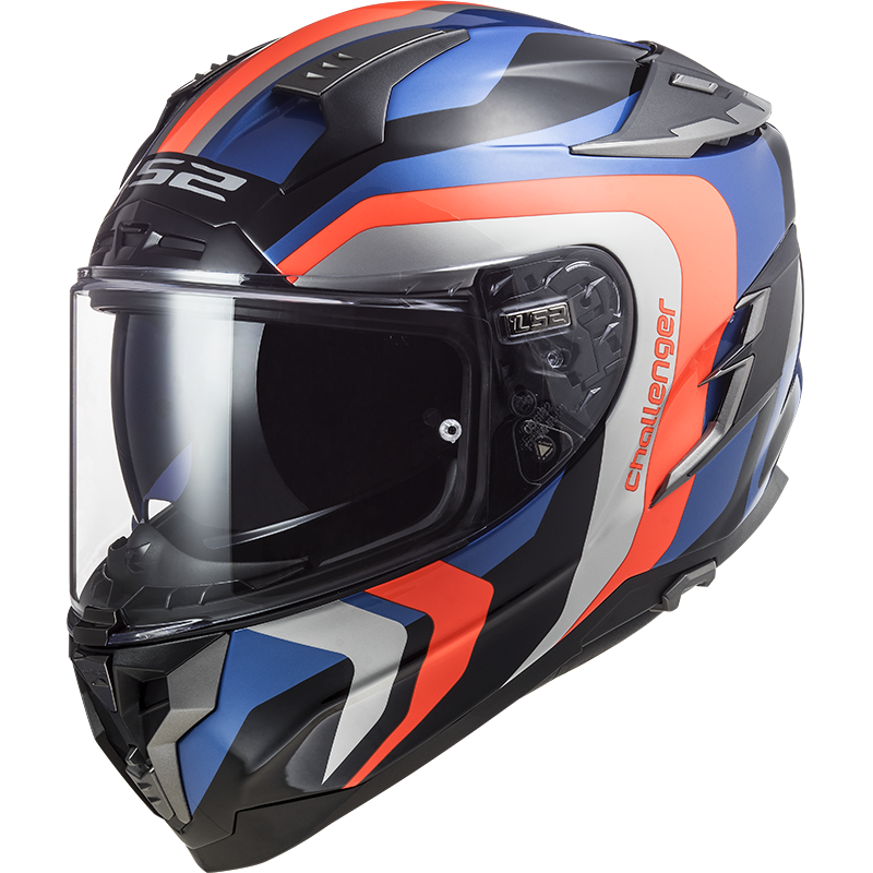 moto helma integrální LS2 FF327 Challenger Gallactic blue orange